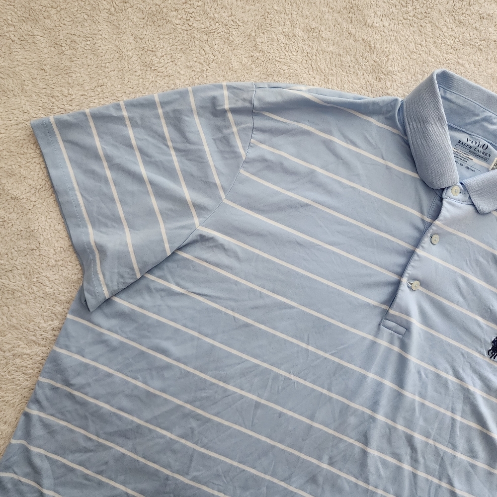 Polo Classic Fit Performance Polo Shirt, Men's XL - Office Blue/Ceramic White - Picture 5 of 8